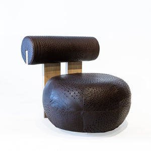 Marco Di Milano Salento Full Ostrich Quill Leather Lounge Chair - Dudes Boutique