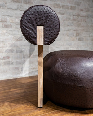 Marco Di Milano Salento Full Ostrich Quill Leather Lounge Chair - Dudes Boutique