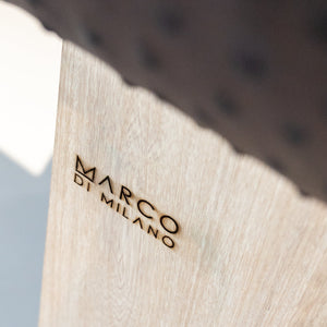 Marco Di Milano Salento Full Ostrich Quill Leather Lounge Chair - Dudes Boutique