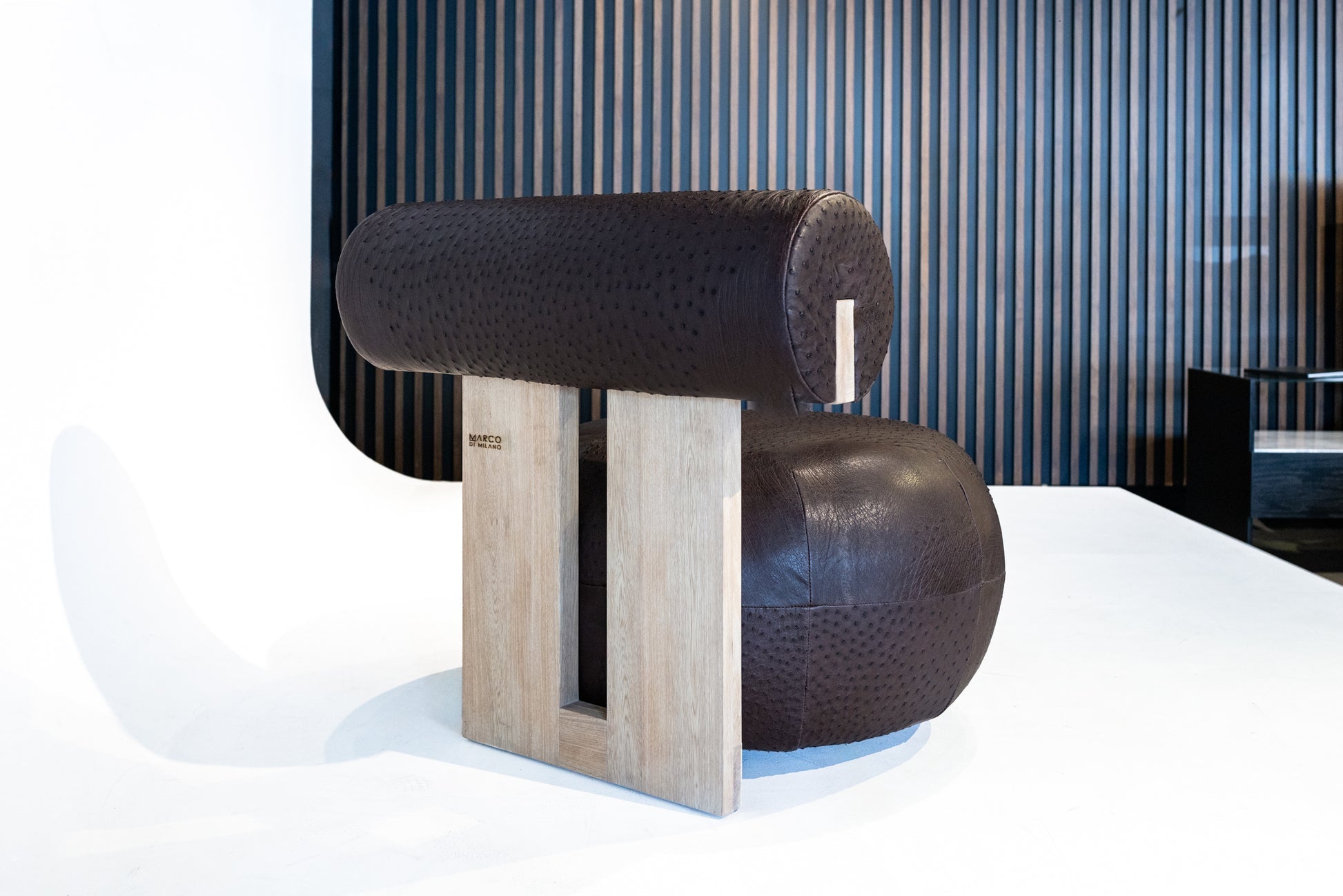 Marco Di Milano Salento Full Ostrich Quill Leather Lounge Chair - Dudes Boutique