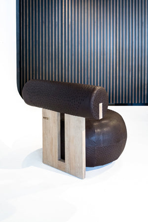 Marco Di Milano Salento Full Ostrich Quill Leather Lounge Chair - Dudes Boutique