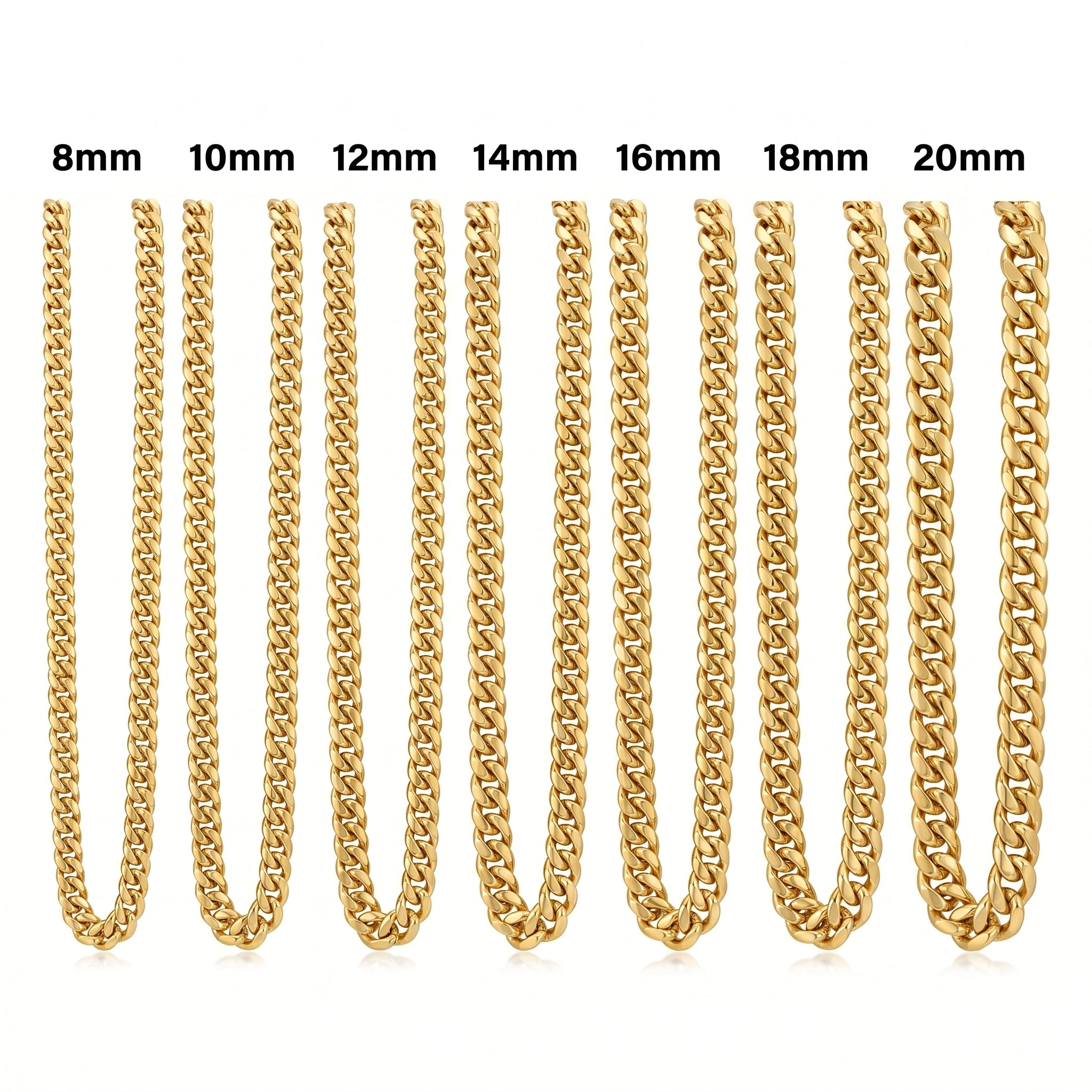 Kashani Solid Gold Plated 14k Cuban Chain