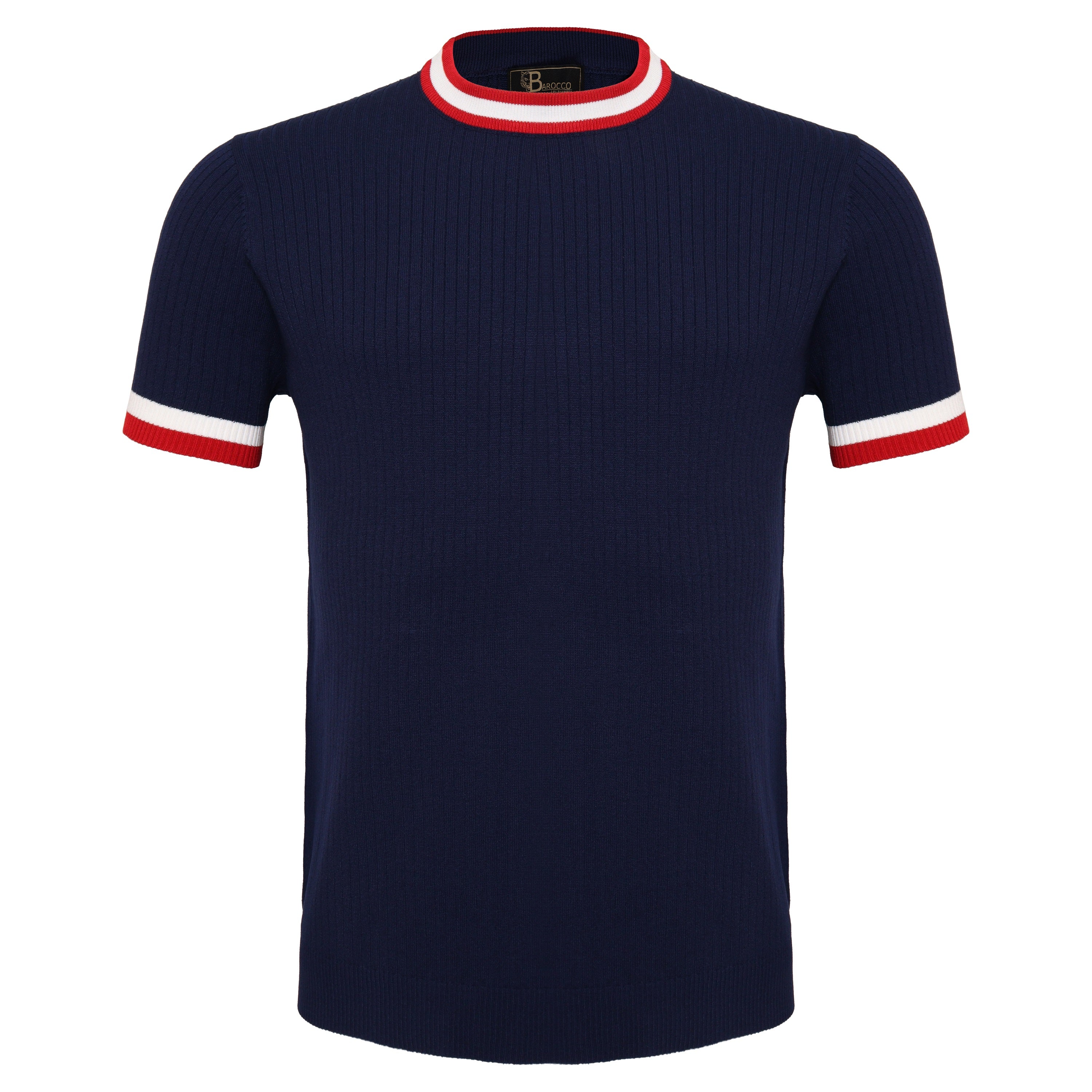 Elite Contrast Ribbed Tee NAVY