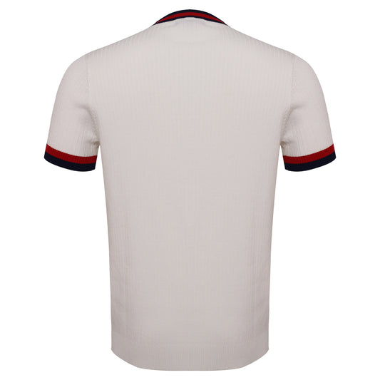 Elite Contrast Ribbed Tee WHITE