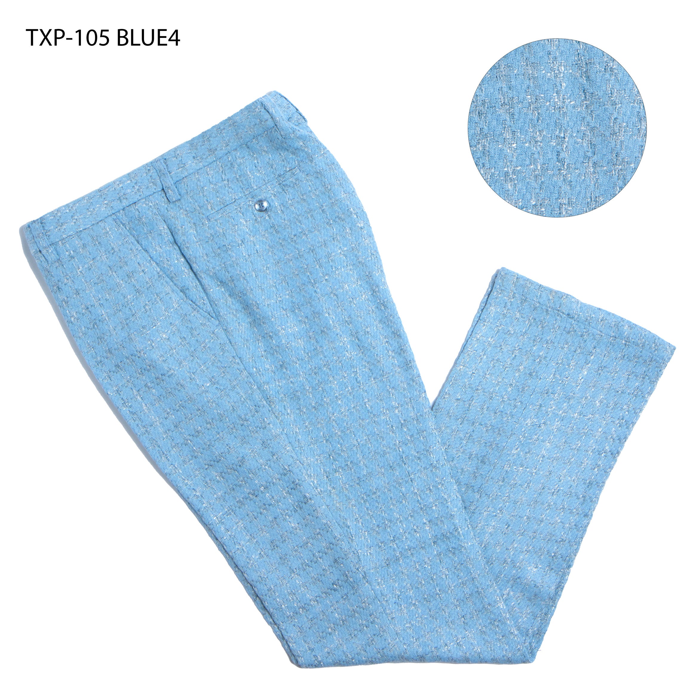 Prestige Light Blue Textured Dress Pants - Dudes Boutique