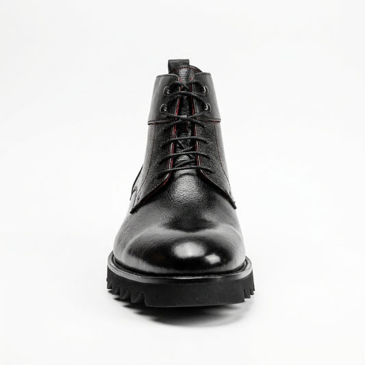 Giovanni 'Walker' Black Leather Boots