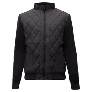 Urban Crest Quilted Bomber Jacket BLACK - Dudes Boutique