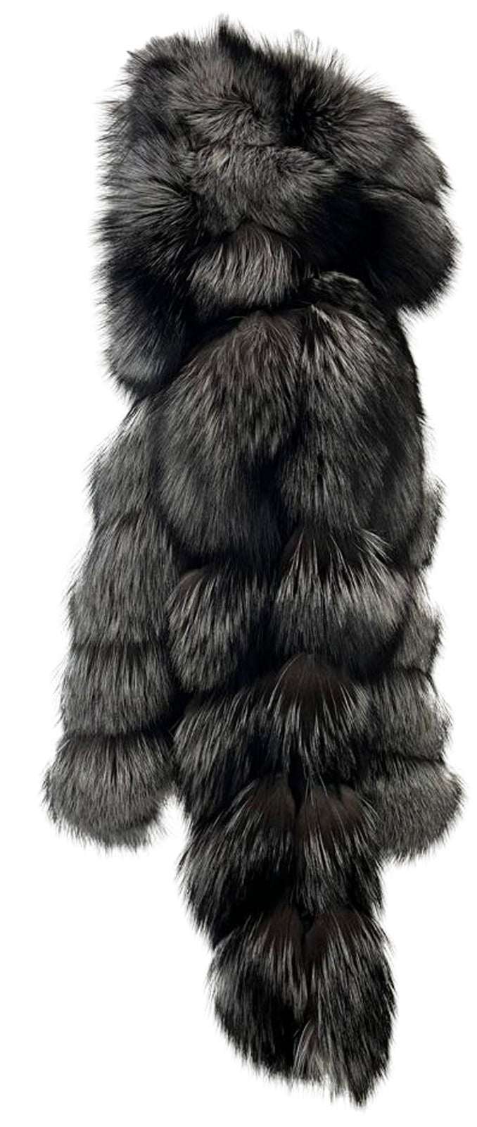 Kashani Ladies Detachable Sleeve & Hood Silver Fox Jacket - Dudes Boutique