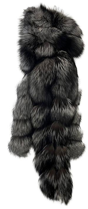 Kashani Ladies Detachable Sleeve & Hood Silver Fox Jacket - Dudes Boutique