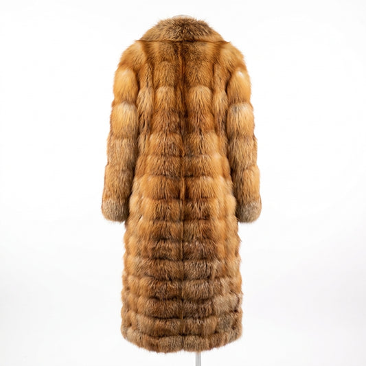 Kashani Women's Full Length Natural Red Fox Fur Coat