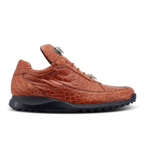 Mauri 8900/2 Alligator Sneakers Cognac - Dudes Boutique