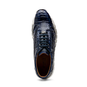 Marco Di Milano Alonzo Navy All Over Caiman Crocodile Sneakers - Dudes Boutique