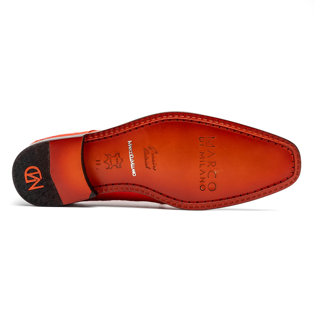 Marco Di Milano Andretti Orange Ostrich Leg Dress Shoes - Dudes Boutique