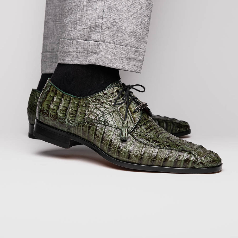 Marco Di Milano Apricena Woodgreen Caiman Crocodile Dress Shoes - Dudes Boutique