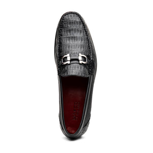 Marco Di Milano Adro Black Caiman Crocodile / Lizard Bit Loafers - Dudes Boutique