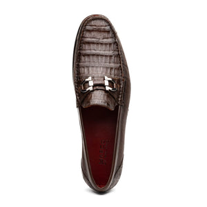 Marco Di Milano Adro Brown Caiman Crocodile / Lizard Bit Loafers - Dudes Boutique