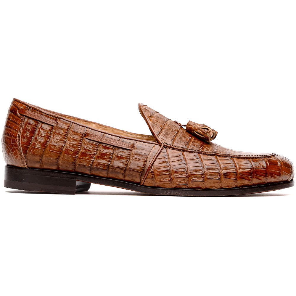 Marco Di Milano Bianchi Bay Apache Caiman Crocodile Tassel Loafers - Dudes Boutique