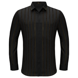 Boss Authority Button-Up Shirt BLACK - Dudes Boutique