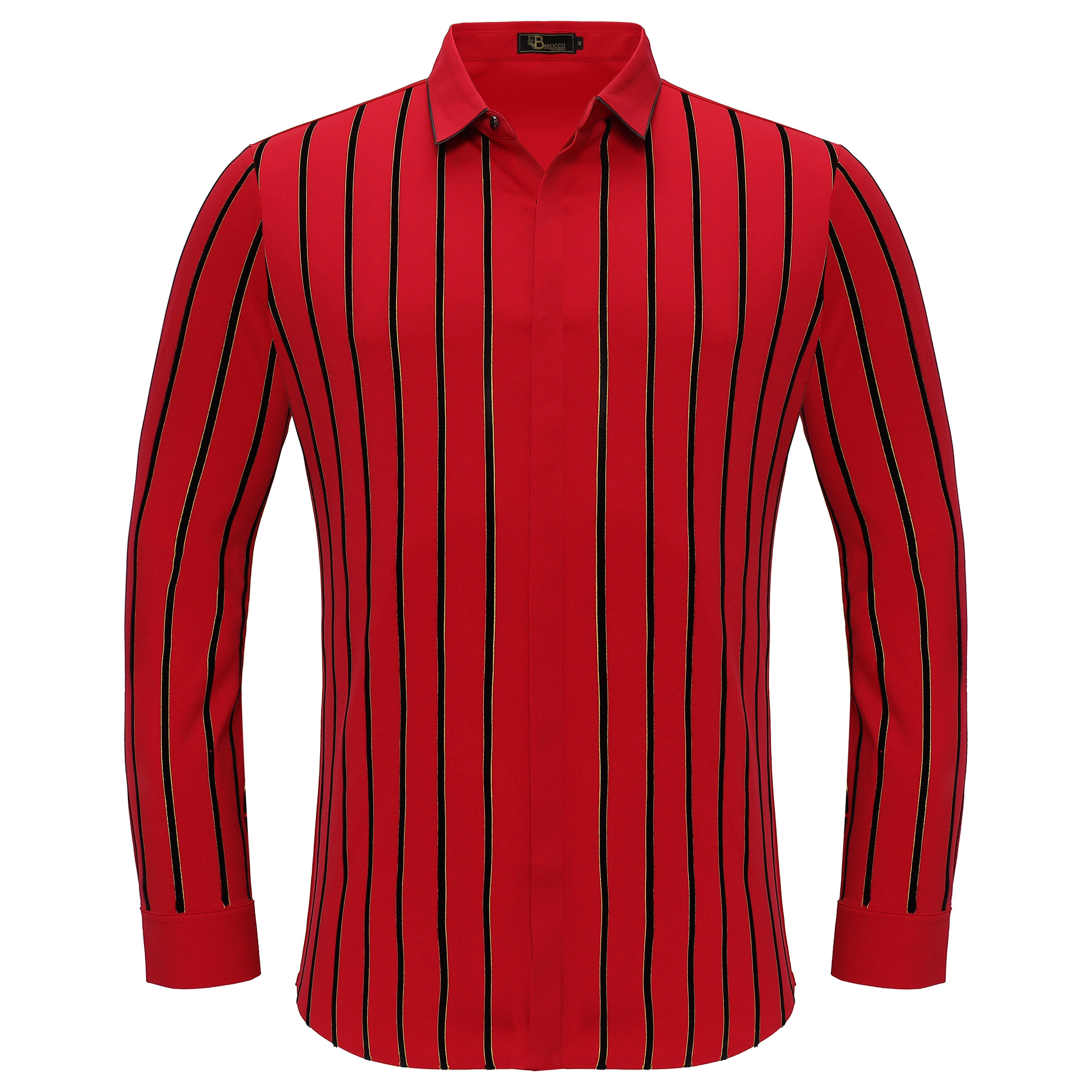 Boss Authority Button-Up Shirt RED - Dudes Boutique