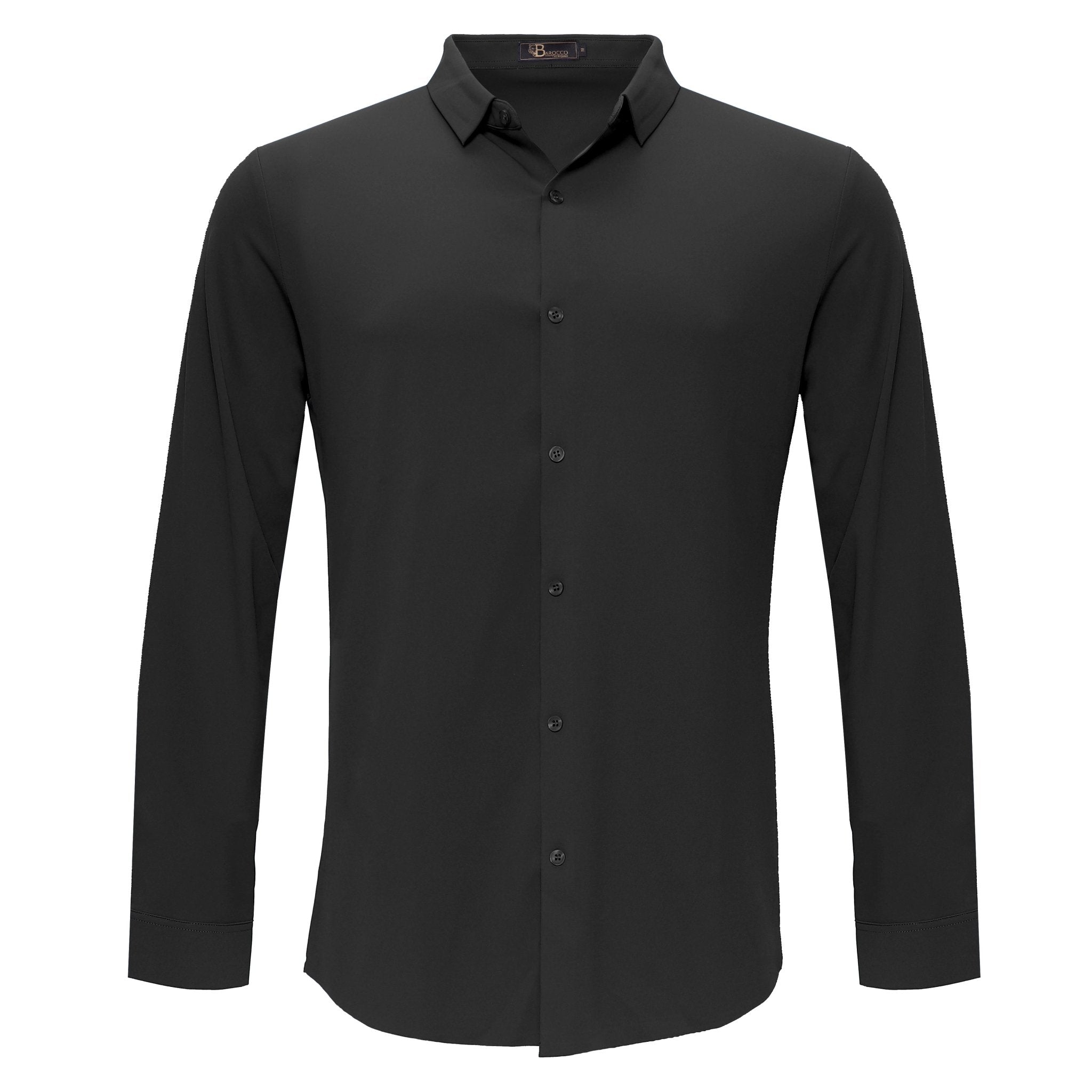 Barocco Ascend Stretch Shirt BLACK - Dudes Boutique