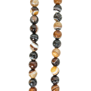 b.b. Simon Square Cross Necklace-Brown Beads - Dudes Boutique