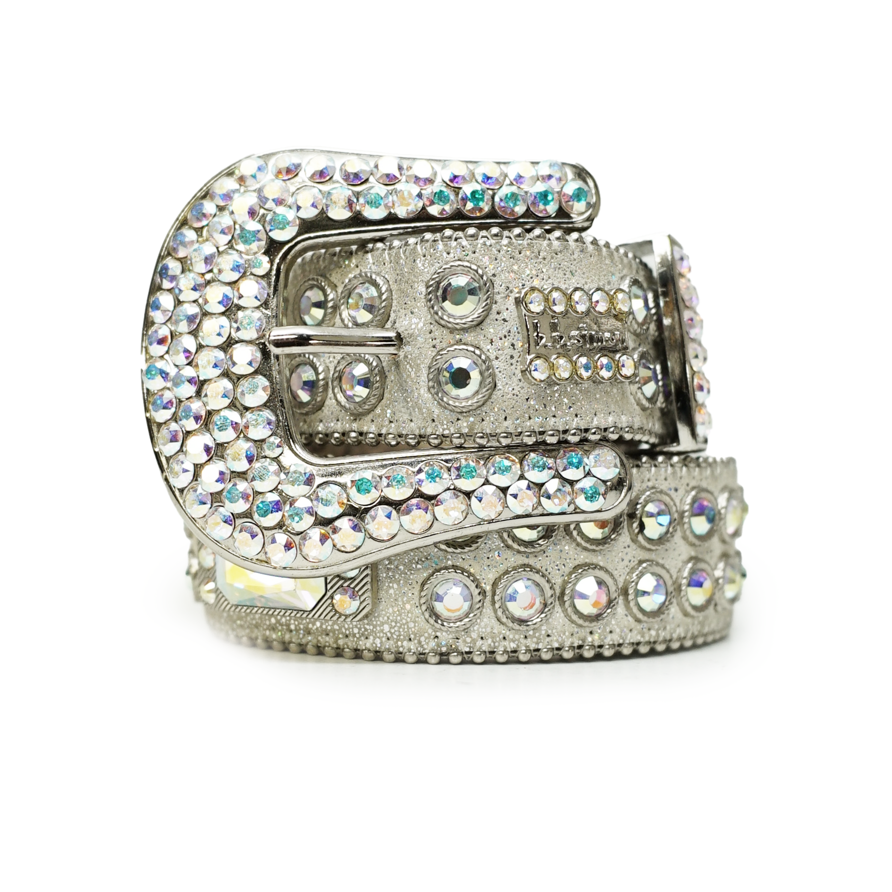 b.b. Simon Glitter Iridescent Block Crystal Belt