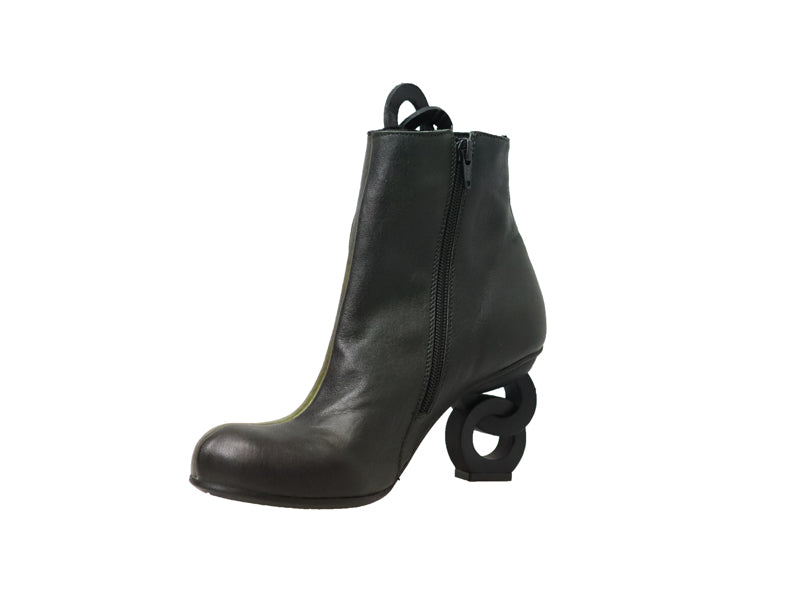 Papucei Ladies Olive Leather Ankle Boots - Dudes Boutique