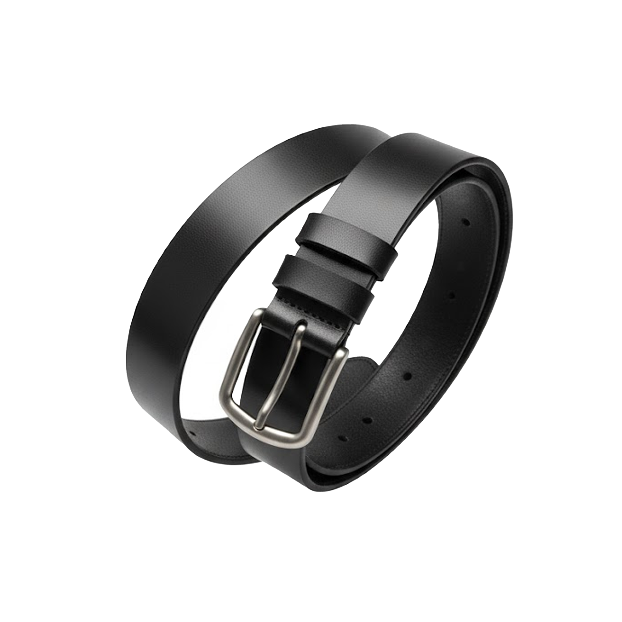 Kashani Black Leather Belt