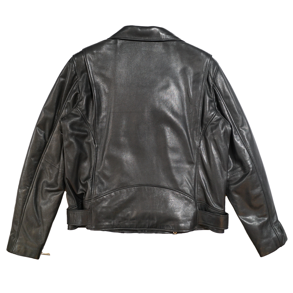 Kashani men's black lambskin leather biker jacket
