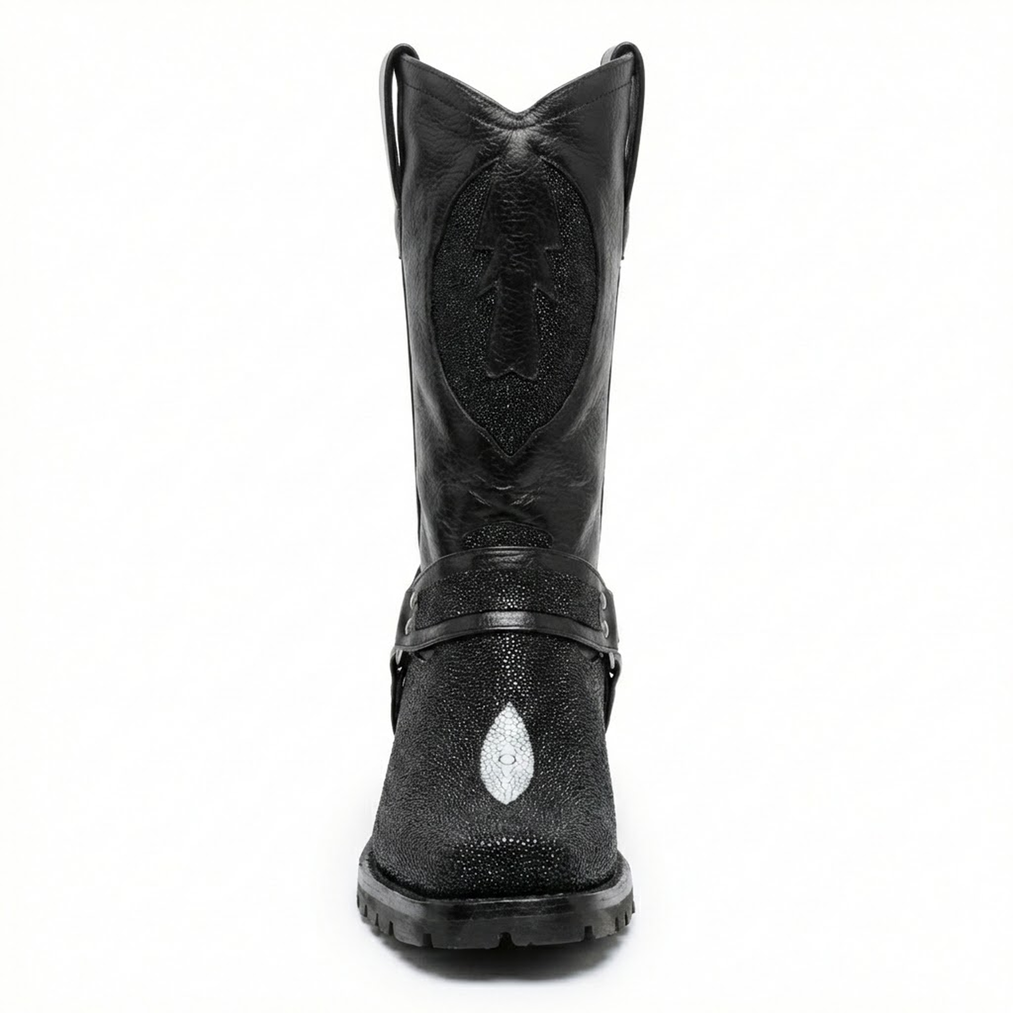 Los Altos Single Stone Stingray Biker Boots