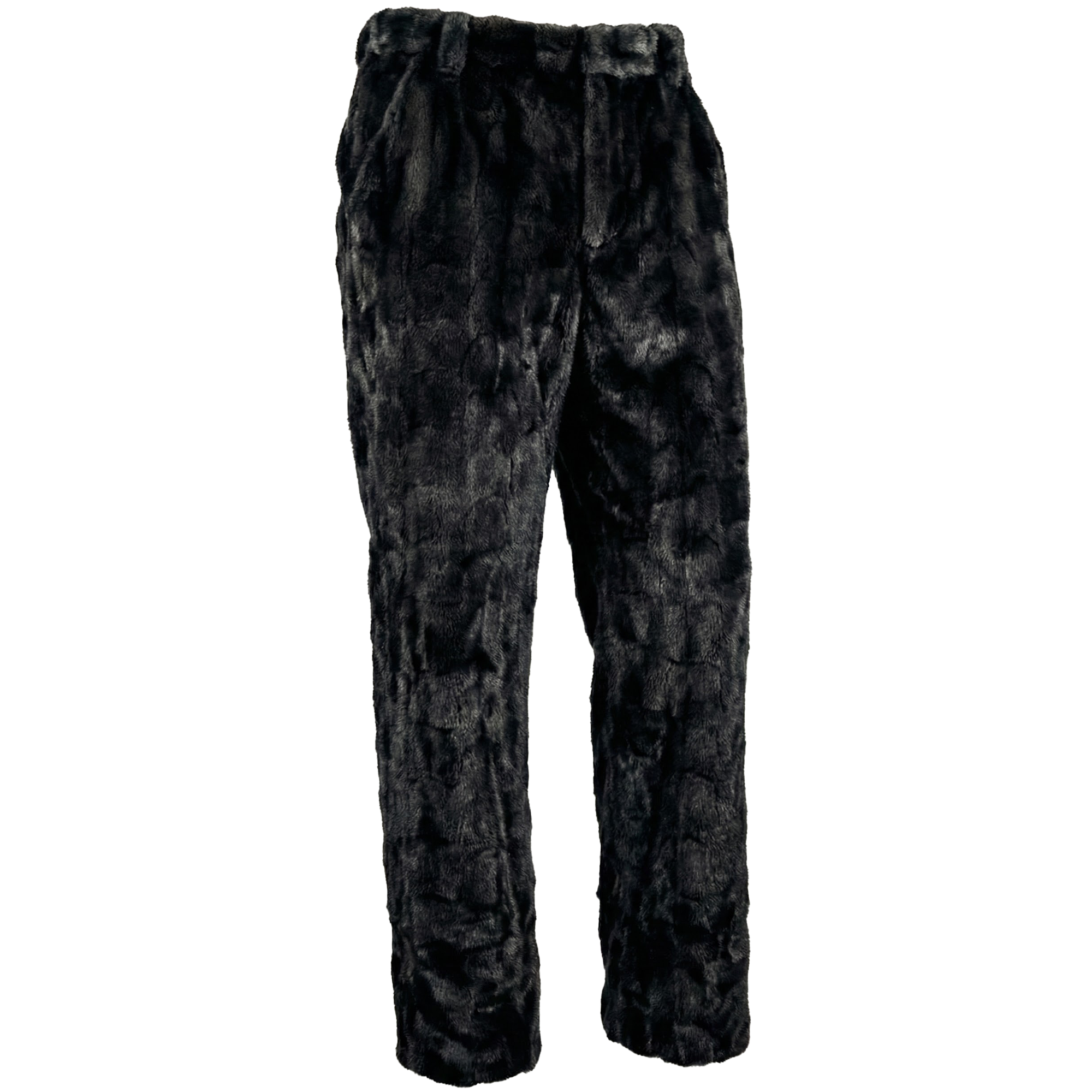 Kashani Men's Black Diamond Cut Mink Fur Pants