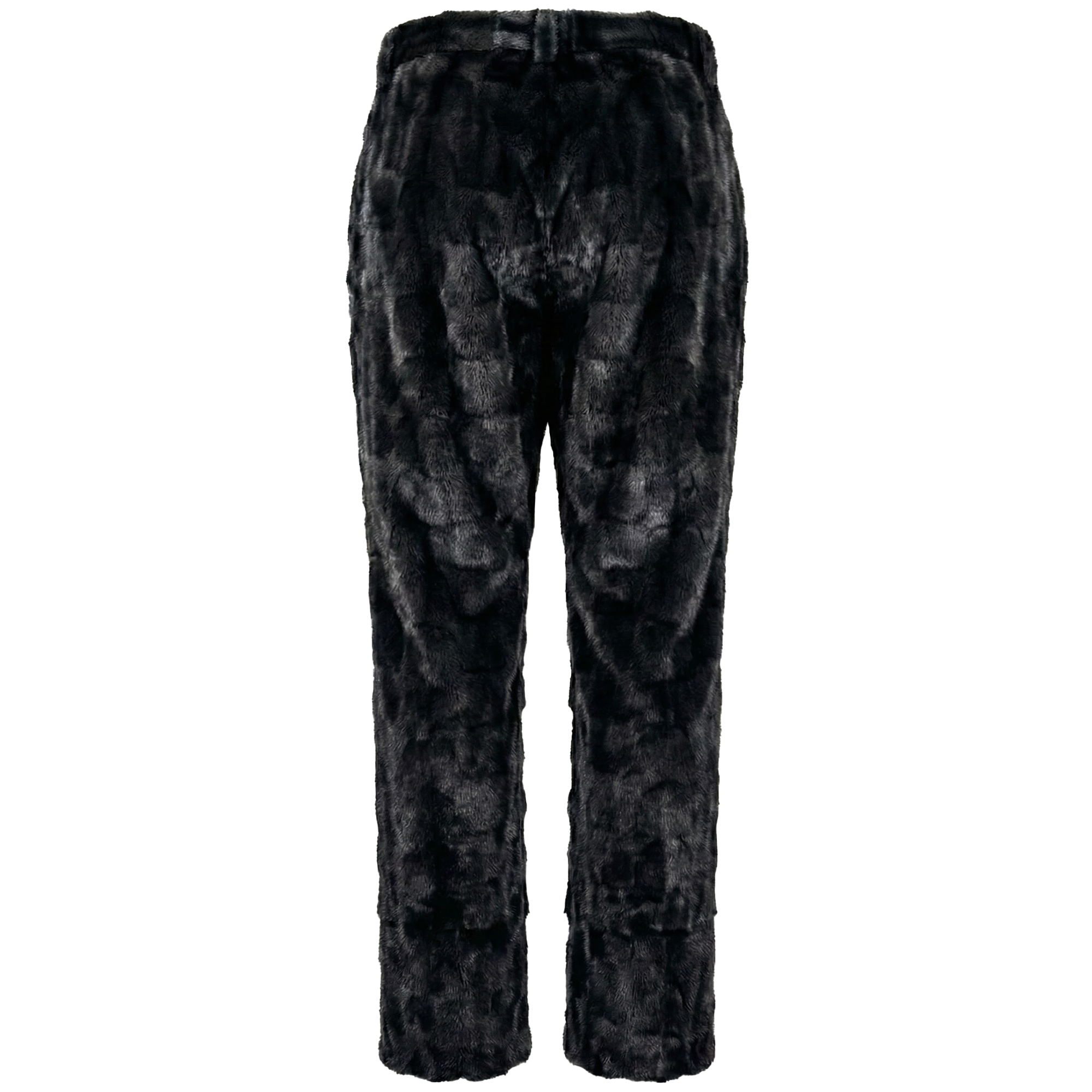 Kashani Men's Black Diamond Cut Mink Fur Pants