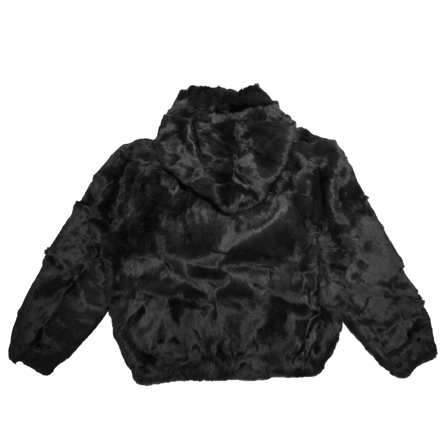 Winter Fur Women's Black Bomber Rabbit Fur Coat - Dudes Boutique
