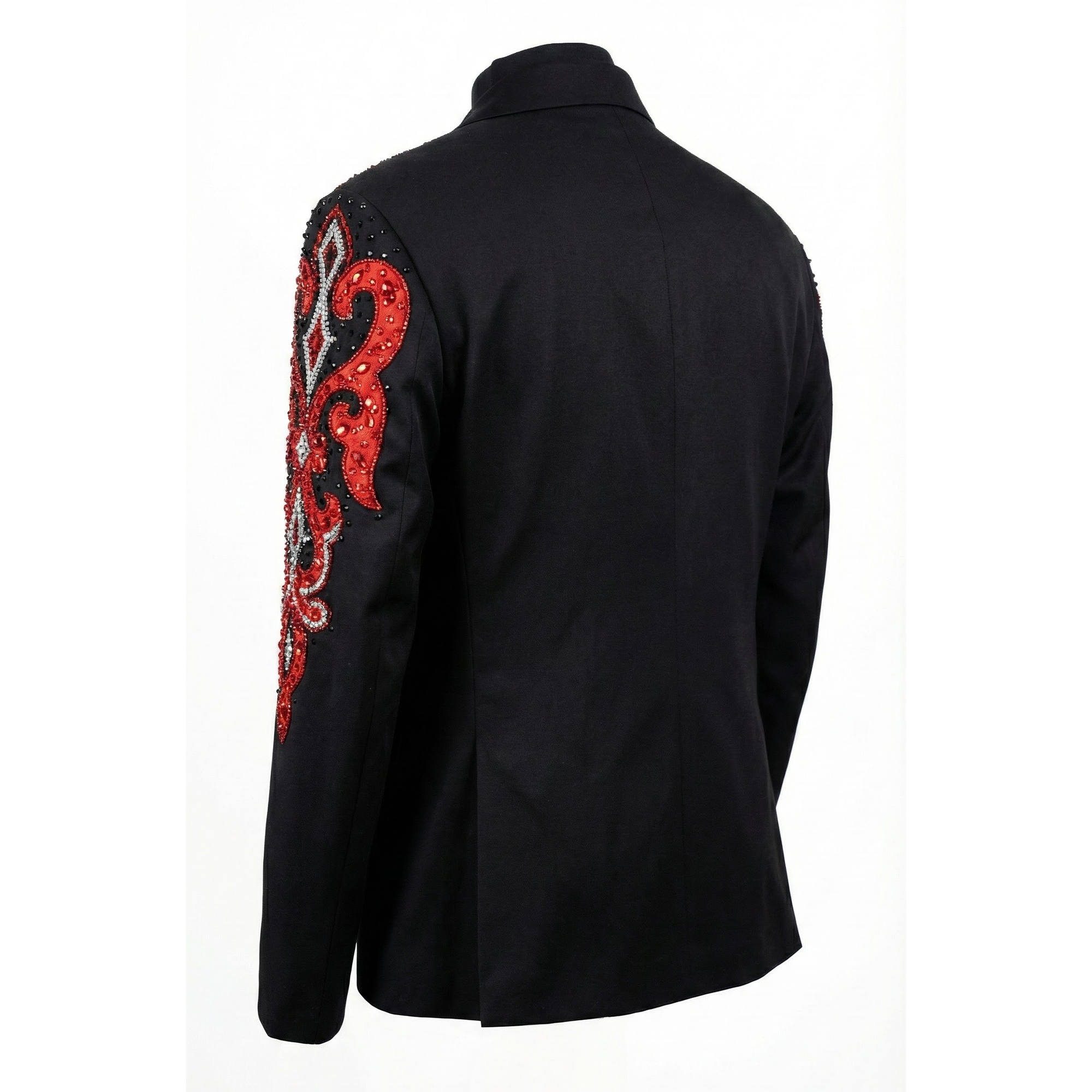 Kashani Black / Red Hyper Crystal Blazer