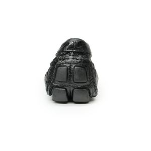 Calzoleria Toscana Black Hornback Crocodile Loafers - Dudes Boutique