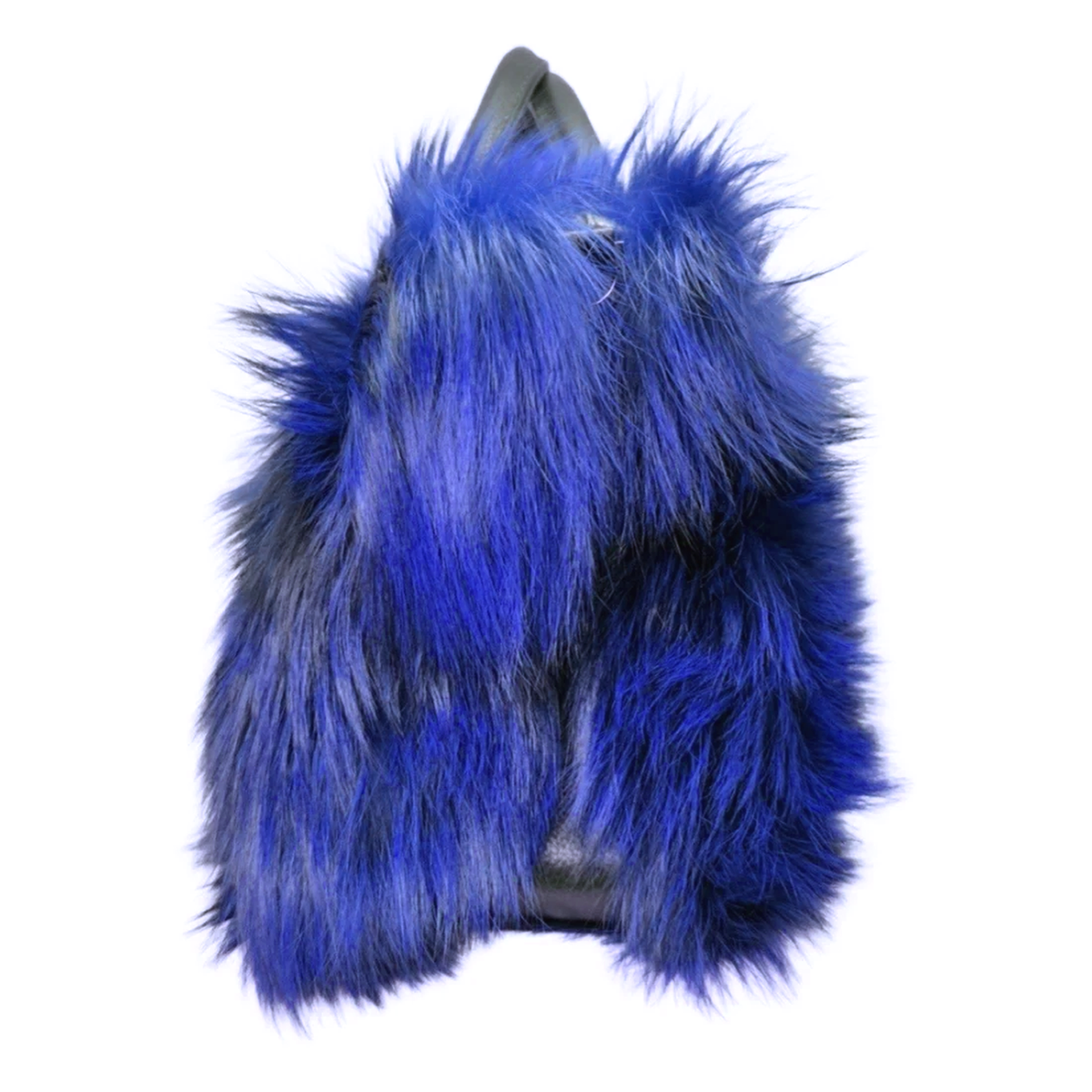 Volare ladies blue fox fur handbag