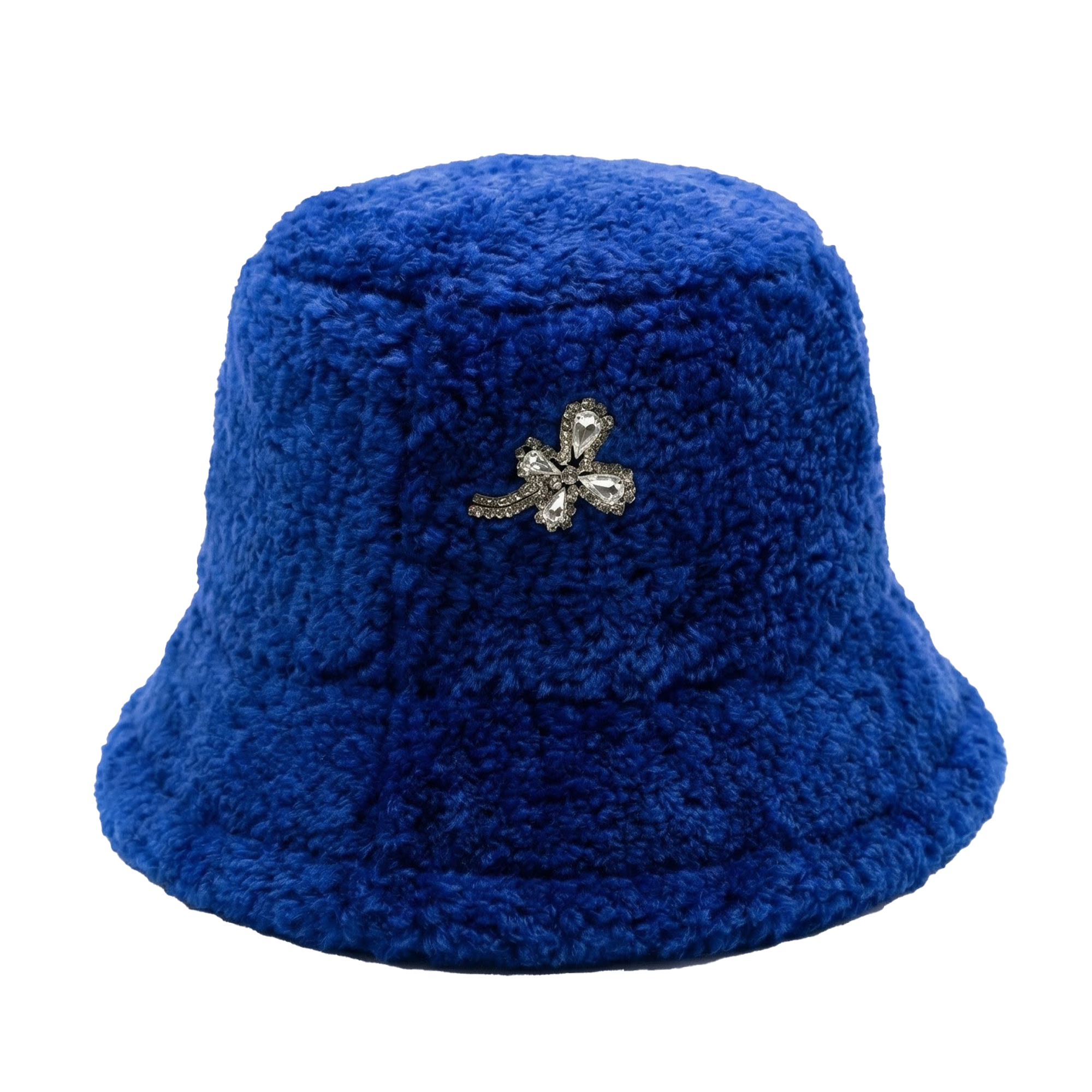 Kashani Blue Shearling Bucket Hat