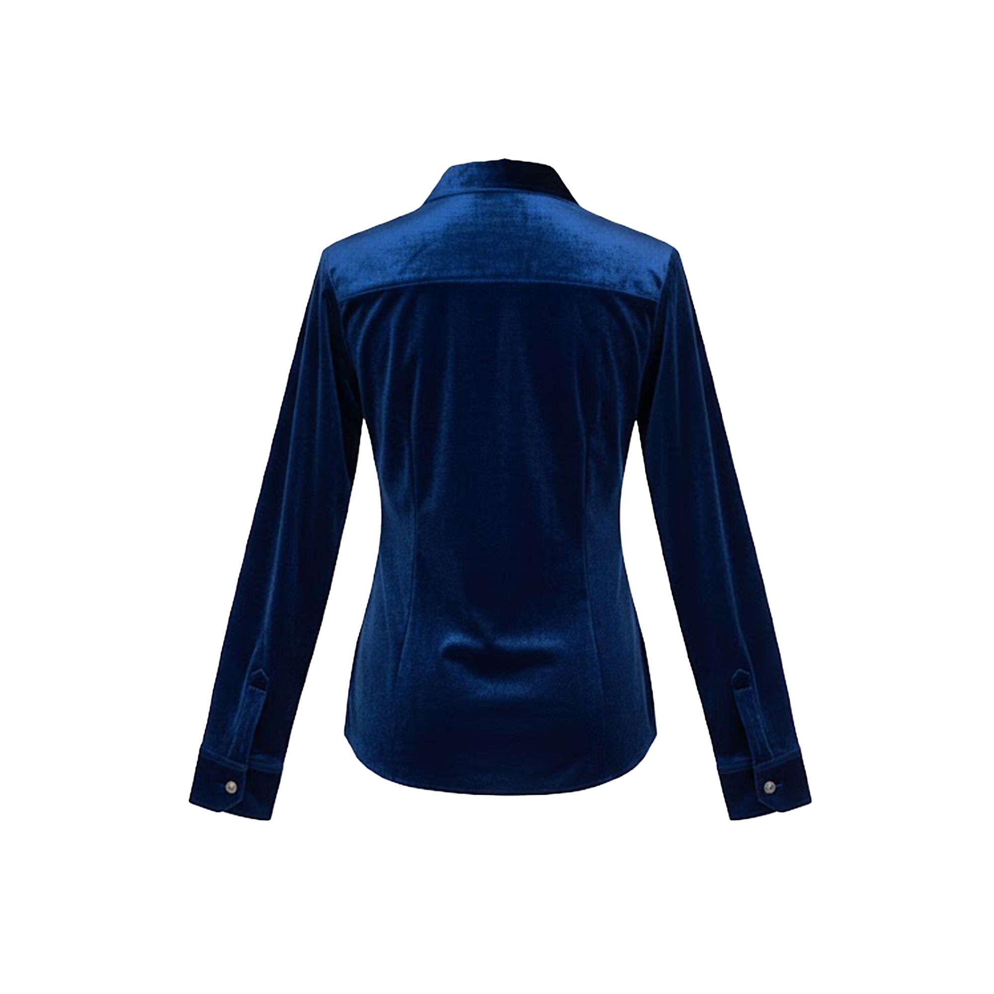 Lorenzzo Franco Blue Velvet Button Up Shirt