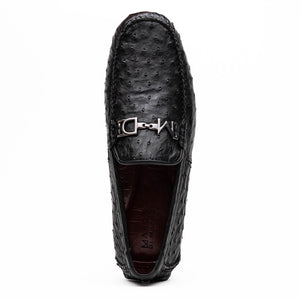 Marco Di Milano Bolonia Black Ostrich Quill Bit Loafers - Dudes Boutique
