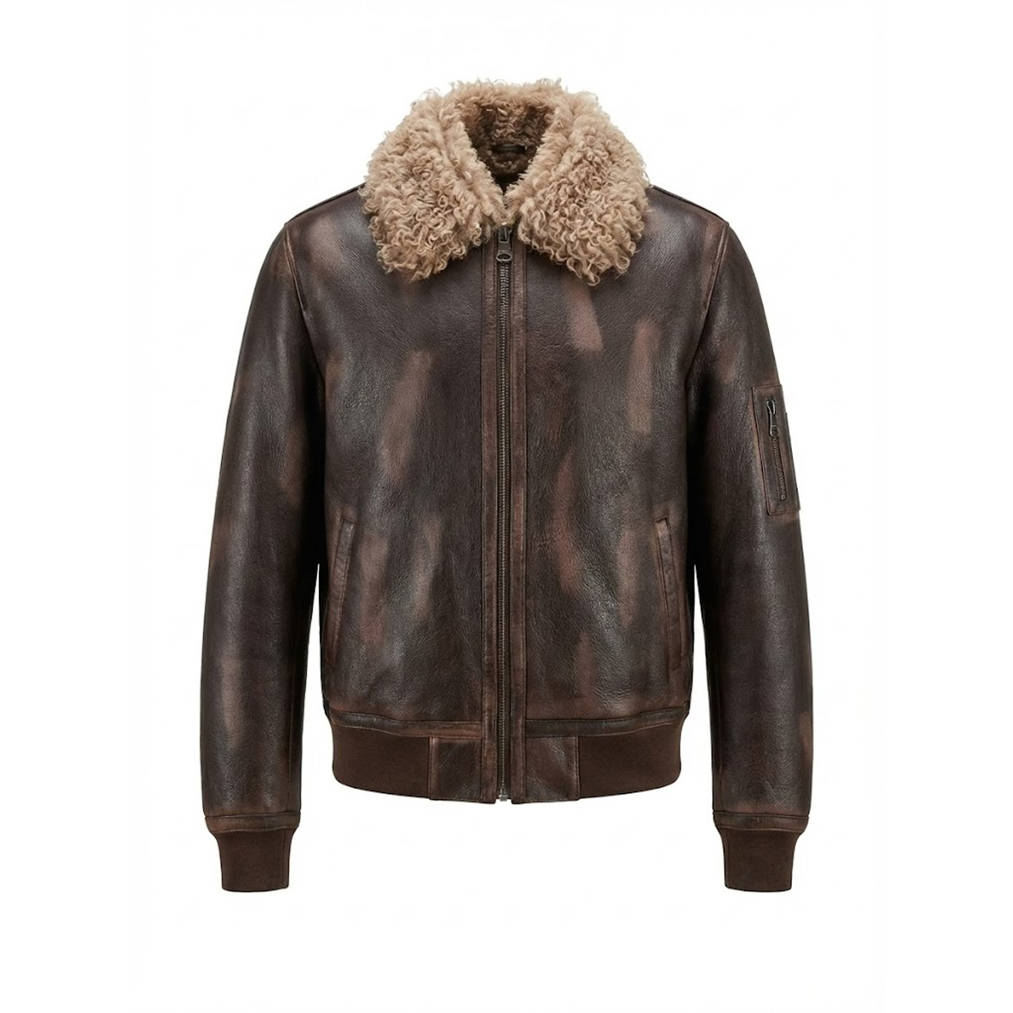Kashani Mongolian Lamb Lambskin Bomber