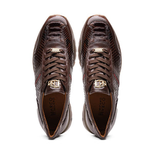 Marco Di Milano Brescia Brown Python & Calfskin Sneakers - Dudes Boutique