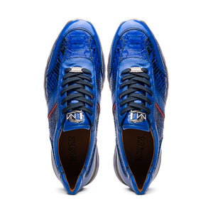 Marco Di Milano Brescia Electric Blue Python & Calfskin Sneakers - Dudes Boutique