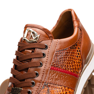 Marco Di Milano Brescia Honey Python & Calfskin Sneakers - Dudes Boutique