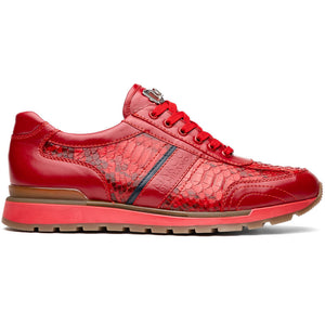 Marco Di Milano Brescia Red Python & Calfskin Sneakers - Dudes Boutique