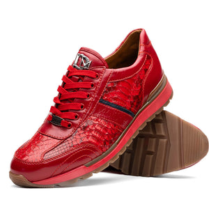 Marco Di Milano Brescia Red Python & Calfskin Sneakers - Dudes Boutique