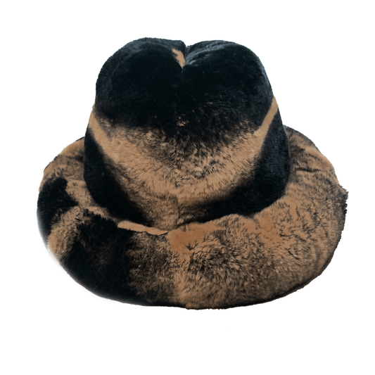 Kashani Men's Brown Rex Rabbit Fur Top Hat