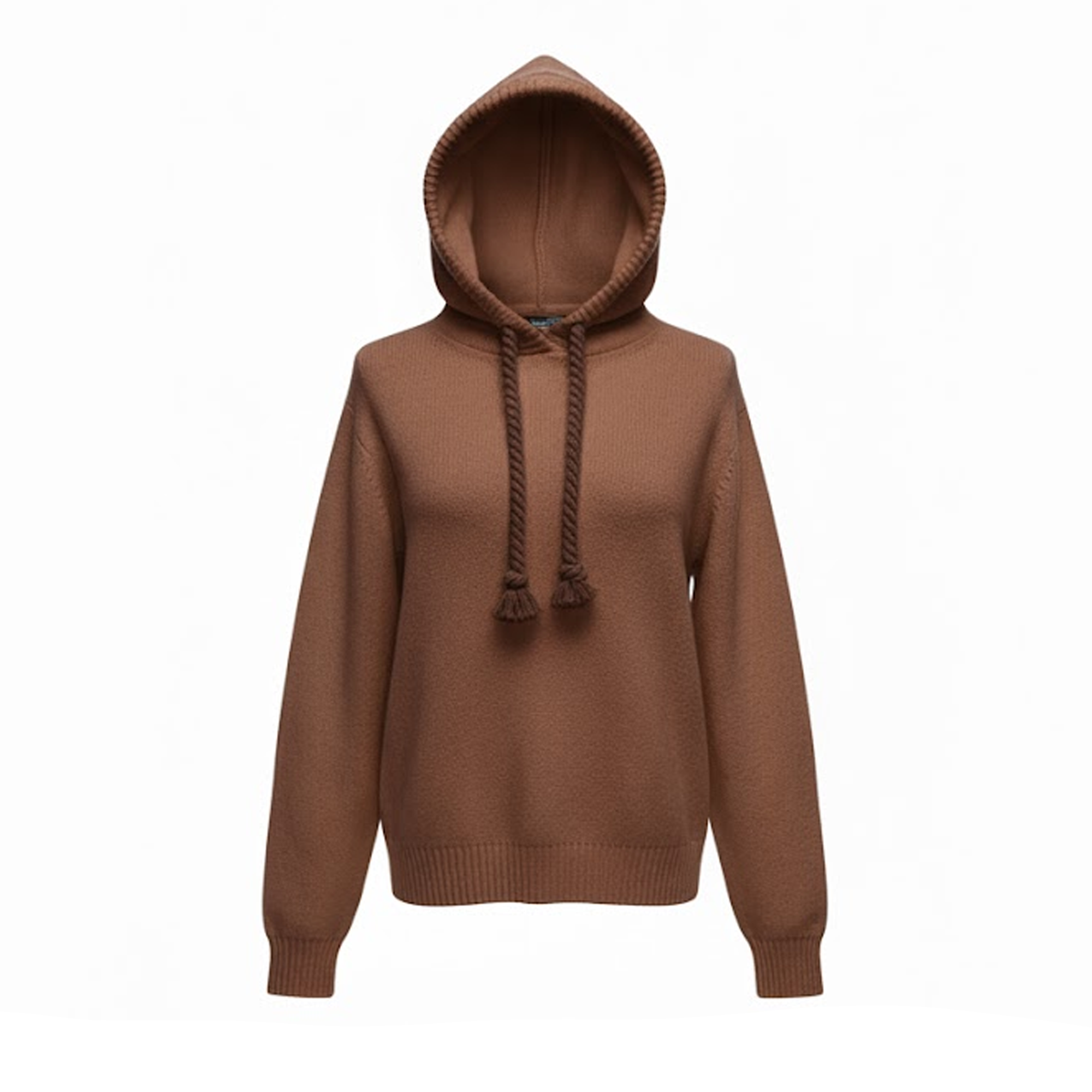 Bespoke Brown Knit Rope Hoodie
