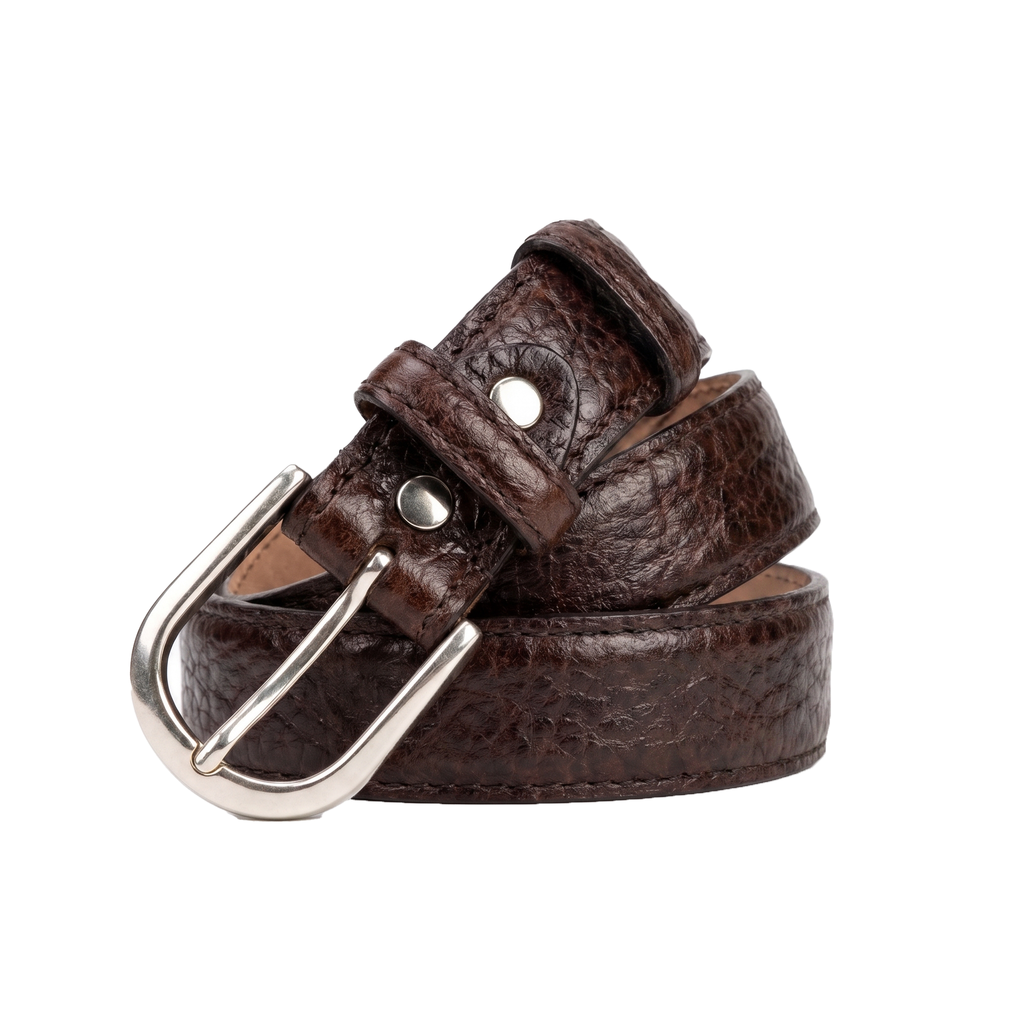 Gingerich Brown Bison Leather Belt