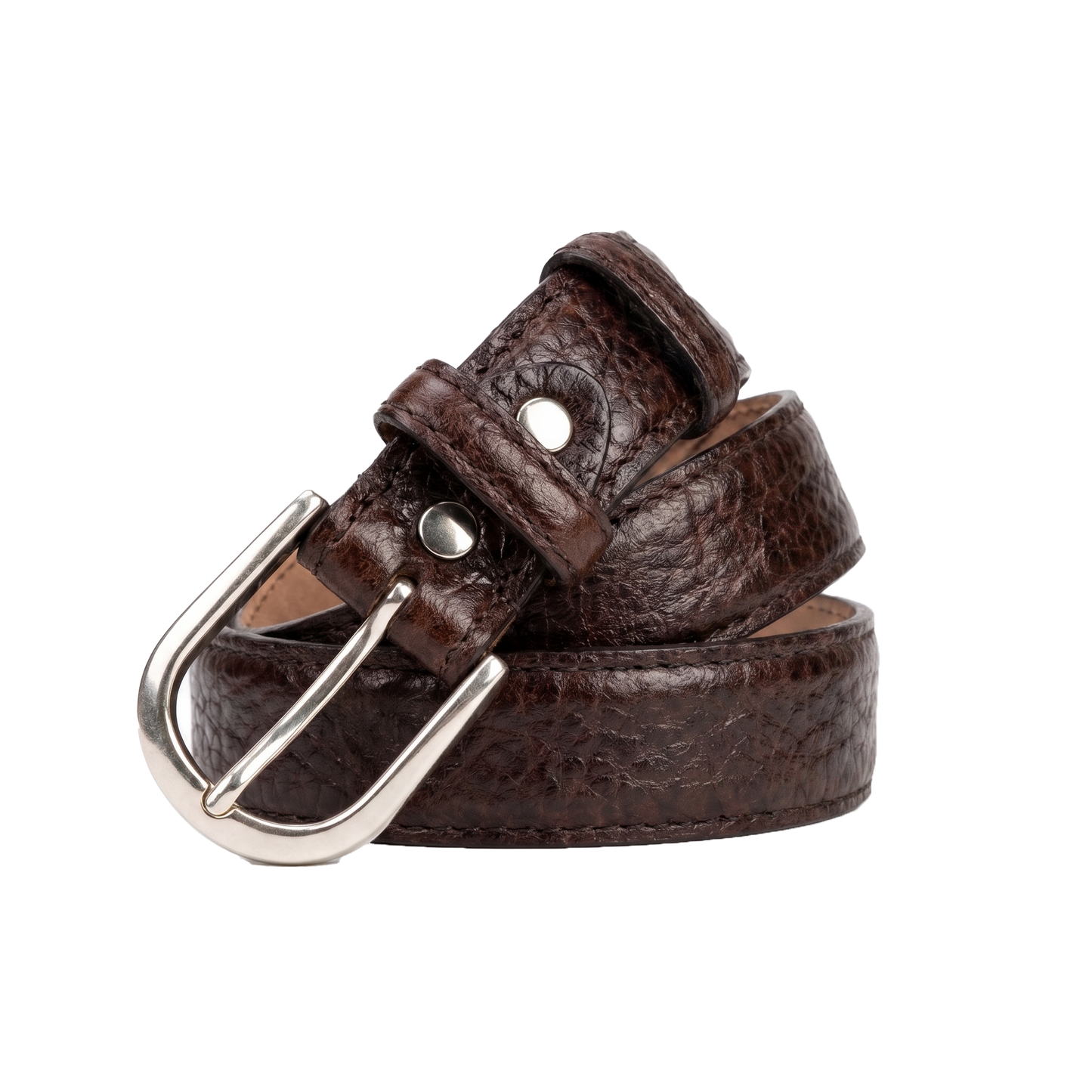 Gingerich Brown Bison Leather Belt