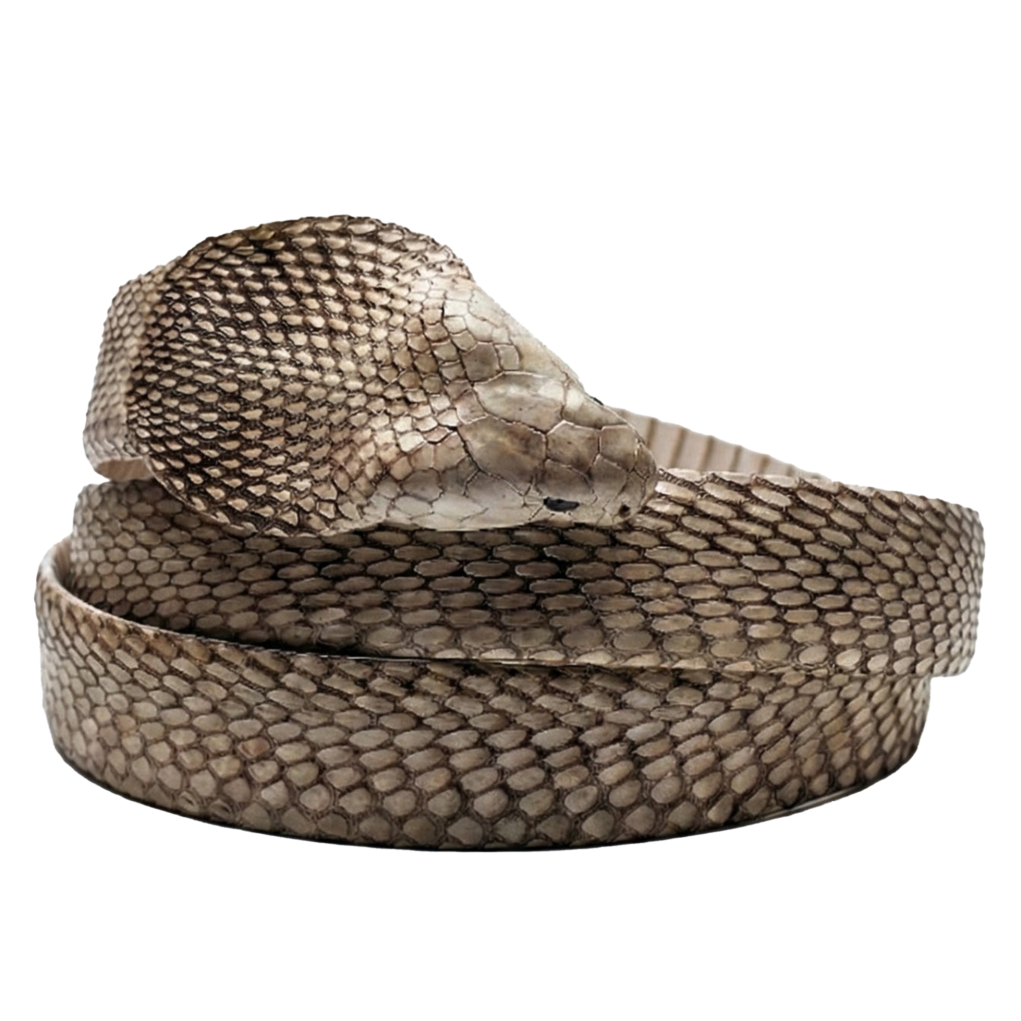 Kashani Brown Genuine Full Skin Cobra Head Belt